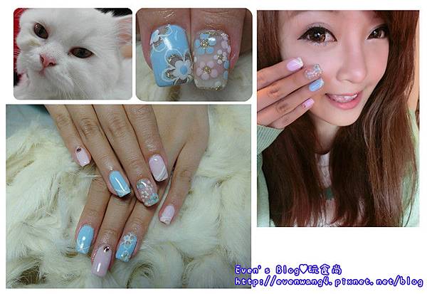 【指彩】小花粉嫩系春天光療小分享。美甲樂夏朵Nail Le Château ♥