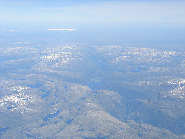 飛機上看挪威