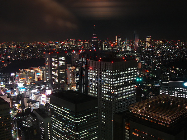 在東京都廳45F的夜景