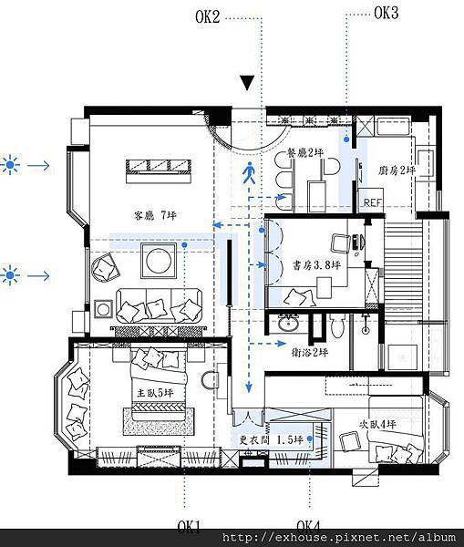 蝦米35坪隔成四房 拆除隔牆改成拉門一房兩用讓空間變得更開闊 漂亮家居雜誌 痞客邦 蝦米35坪隔成四房 拆除隔牆改成拉門一房兩用讓空間變得更開闊 漂亮家居雜誌 痞客邦