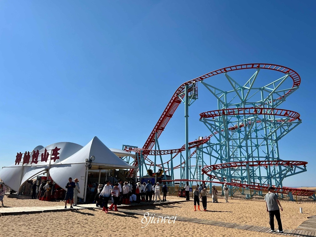 【內蒙古響沙灣景區】騎駱駝初體驗，沙漠風光配上遊樂園，來內蒙