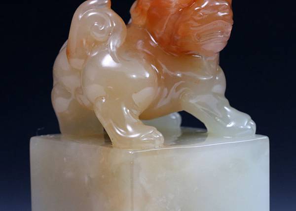 廖一刀立獅鈕章(泰來石)-7