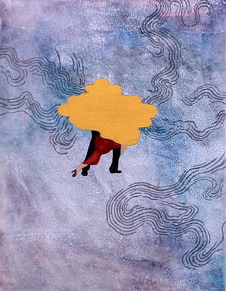 金色雲朵,2017,壓克力顏料、墨,41×31.5cm.JPG