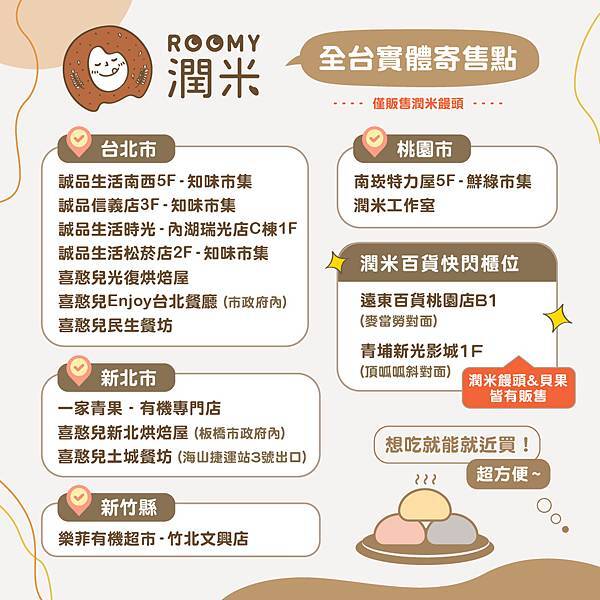 潤米rooomy全台實體寄售據點