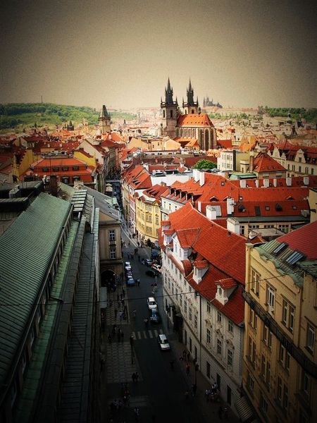 火藥塔鳥瞰布拉格舊城區