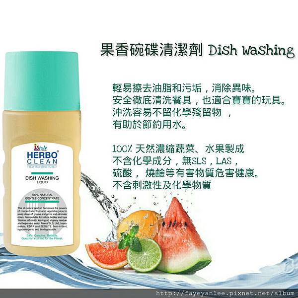 HERBO 果香碗碟清潔劑 Dish Washing  