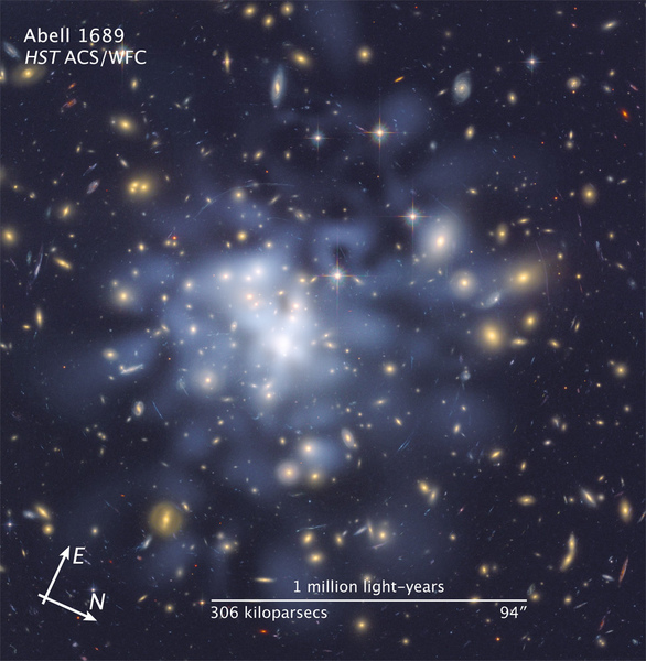 由精細暗物質分布圖瞭解星系團成長與演化  hs-2010-37-b-Abell1689.jpg