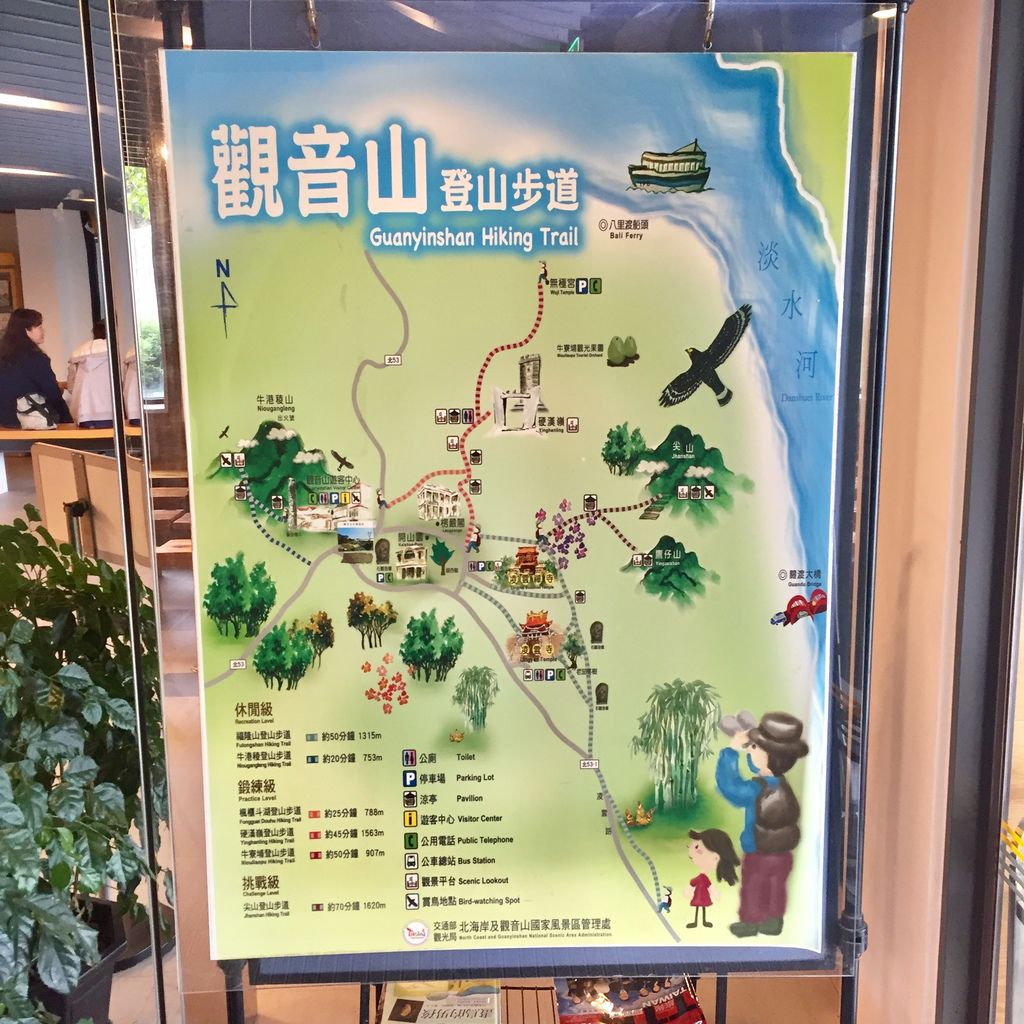 新北景點-觀音山硬漢嶺登山步道，登上硬漢碑遠眺台北美景
