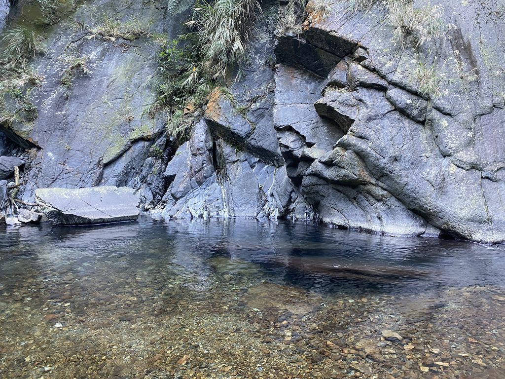 桃園景點-野溪溫泉的秘境,在夢幻七彩岩壁的四稜溫泉享受森林浴