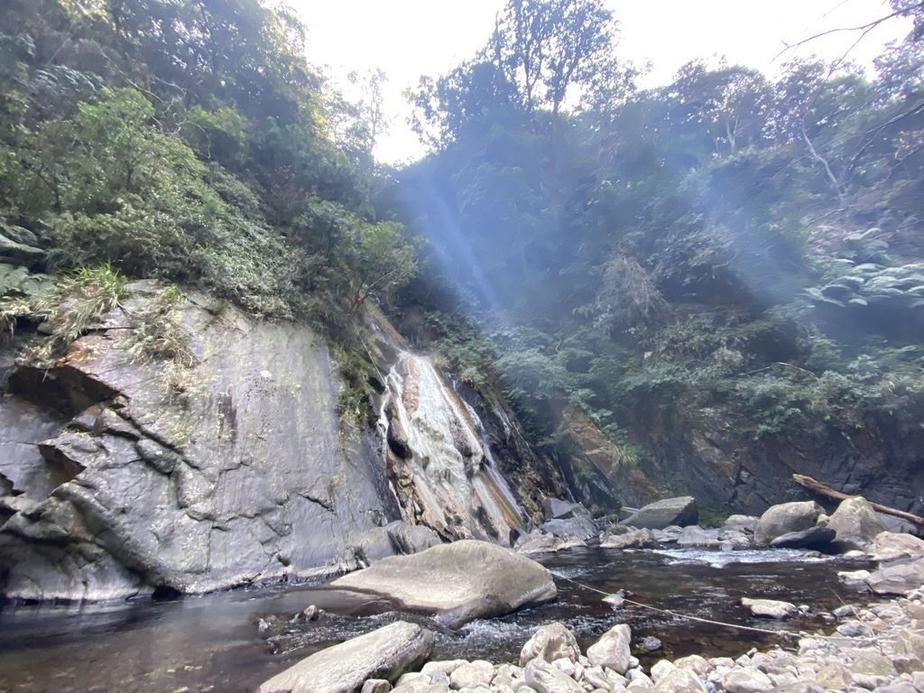 桃園景點-野溪溫泉的秘境,在夢幻七彩岩壁的四稜溫泉享受森林浴