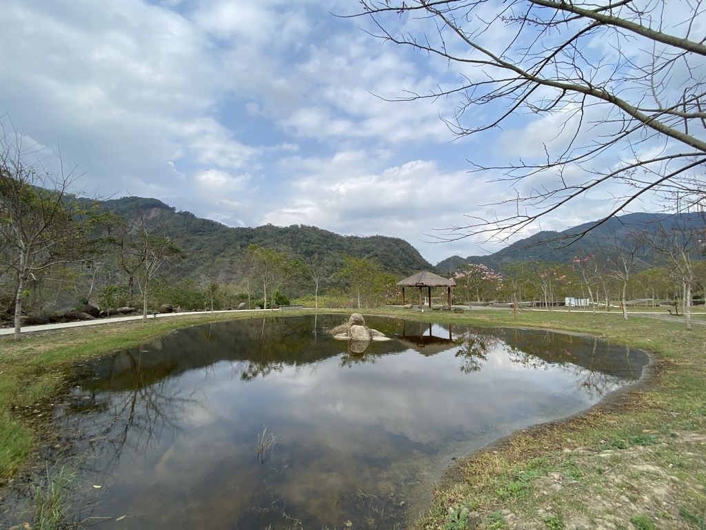 高雄六龜景點-寶來溫泉花賞公園,一起到遠山望月風呂露營區泡湯賞花