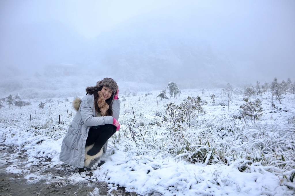 宜蘭大同鄉景點-來台7甲線思源埡口，欣賞被雪包覆的銀白森林