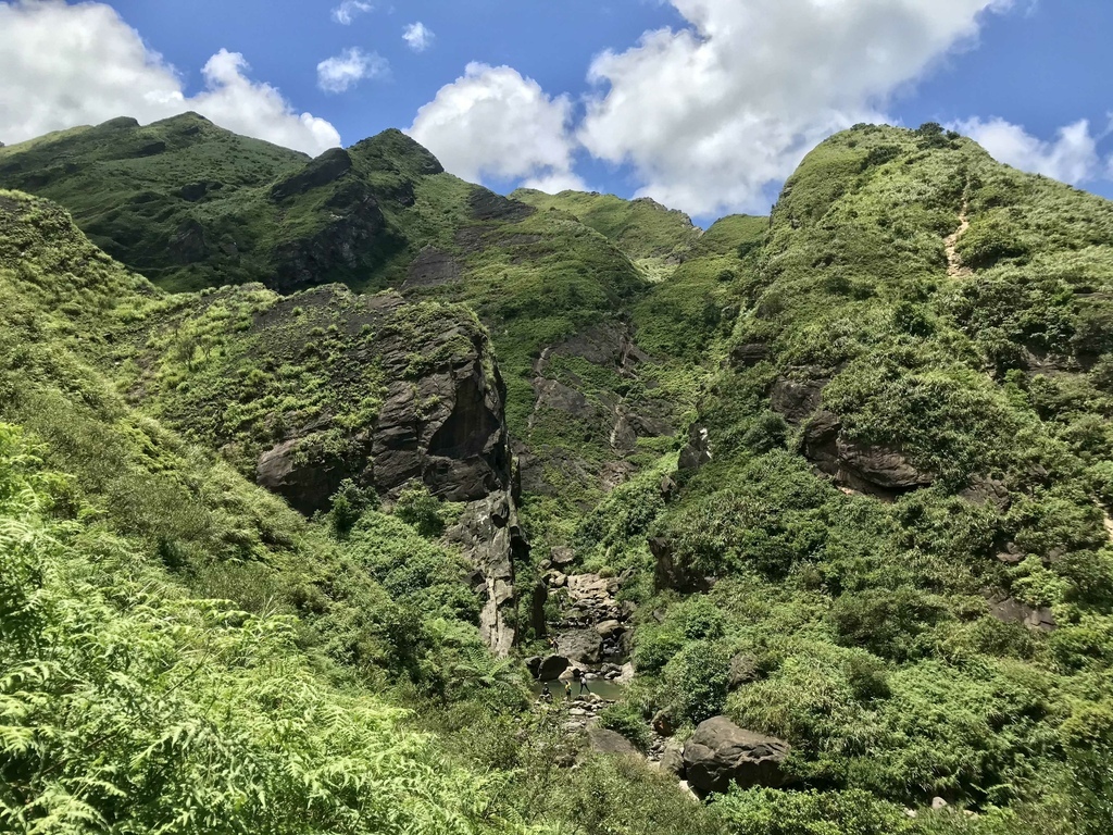 新北瑞芳登山步道-跟著丁小羽去劍龍稜旁的半屏溪尋找『大鬼瀑布』