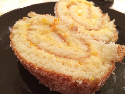 Orange cream cake roll