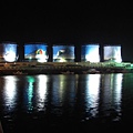 馬公第二漁場的油槽夜景