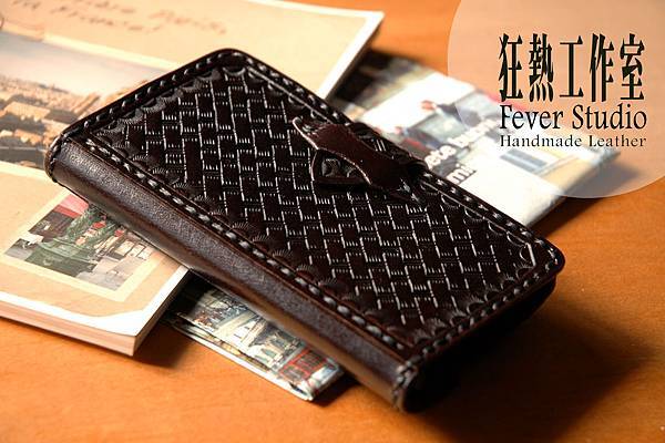 訂製籃紋立式手機套01 訂製籃紋立式手機套01