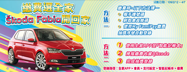 日常 希望篇 33 繳費選全家skoda Fabia開回家 活動登錄ing Finn的月半人生 痞客邦