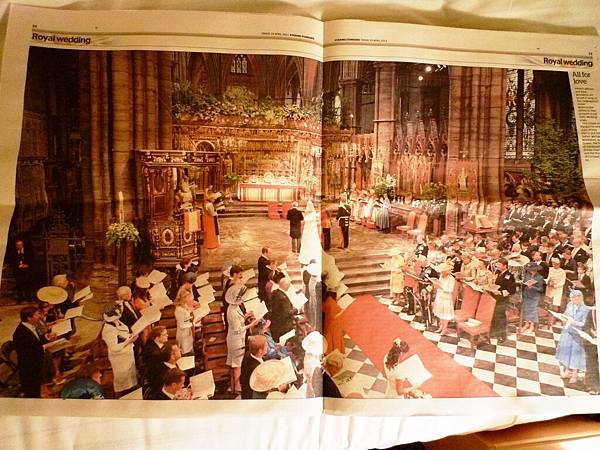 煞費心思設計的西敏寺禮堂,莊重的世紀婚禮.