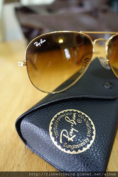 Ray Ban 金框 茶色漸層鏡片