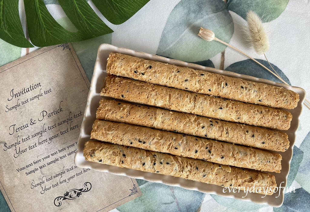 除了雞蛋香之外,品嚐起來還帶點芝麻獨特的香氣 除了雞蛋香之外,品嚐起來還帶點芝麻獨特的香氣