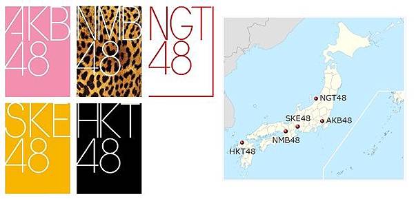 圖（二）AKB48與其姐妹團之商標和地理分佈（不含海外姐妹團）.jpg