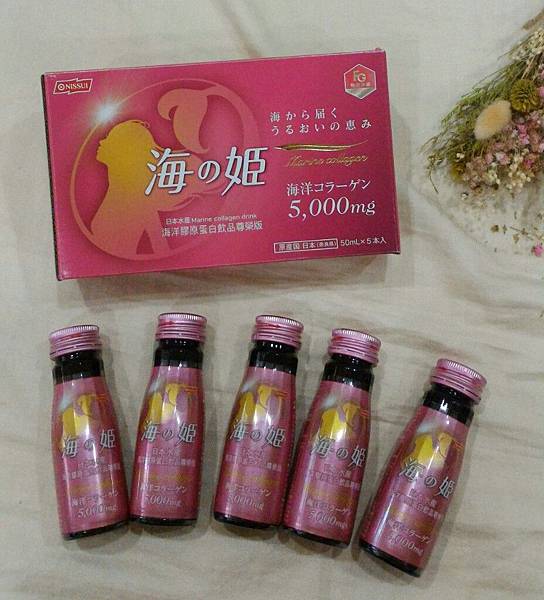 女人知己試用大隊,海之姬膠原蛋白飲,白桃口味,小分子好吸收,6種奢華美容成分,低熱量