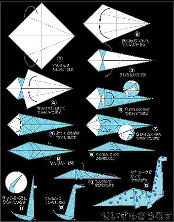 蛇頸龍折紙方法.gif