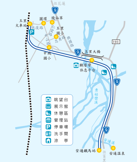 玉里大橋,亞洲板塊,歐亞板塊及菲律賓海板塊交界紀念碑,玉里景點