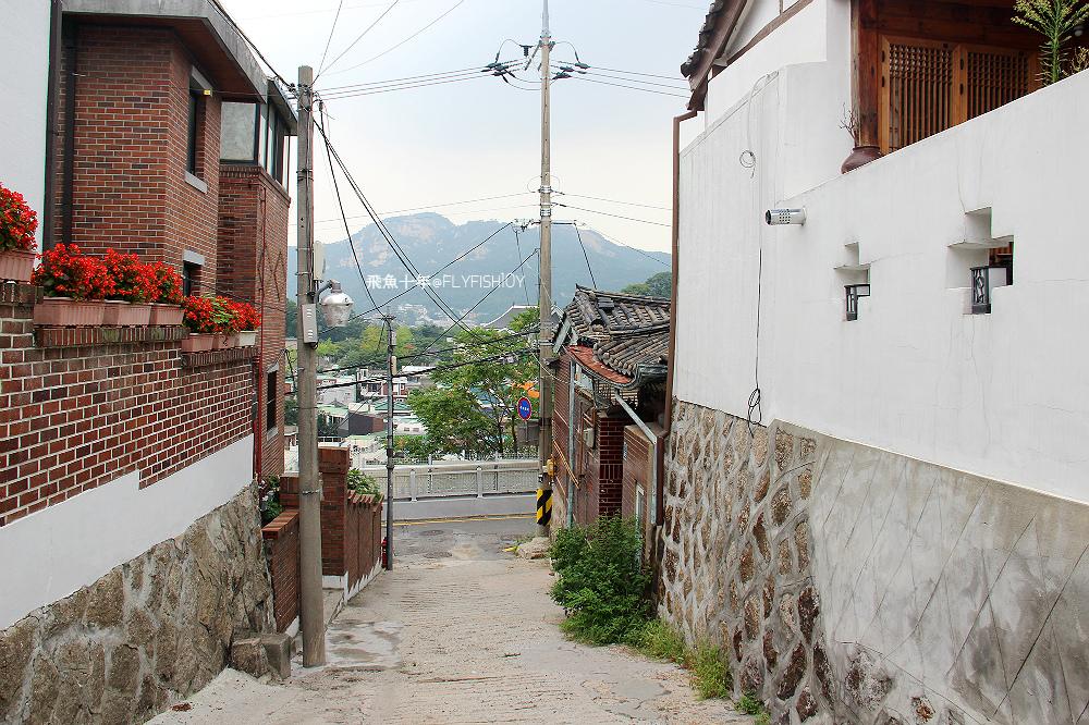 韓國首爾。安國站北村韓屋村、北村八景、三清洞街、먹쉬돈나 摩