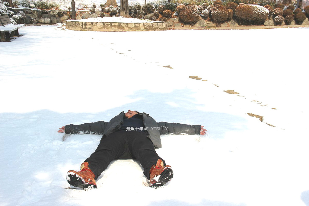 韓國首爾。下大雪的東廟、南山谷韓屋村(남산골한옥마을)、 土