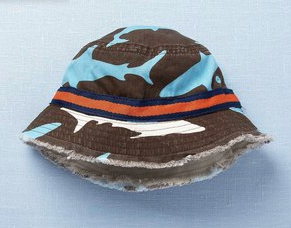 Fishermans Hat (brown multi sharks)