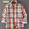 twill shirt (red multi check)