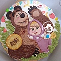 R0025614【主圖:瑪莎與熊】浮凸式/單層蛋糕舞台