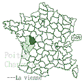 Poitou-Charentes普瓦圖 -夏朗德地區法國地理位置圖
