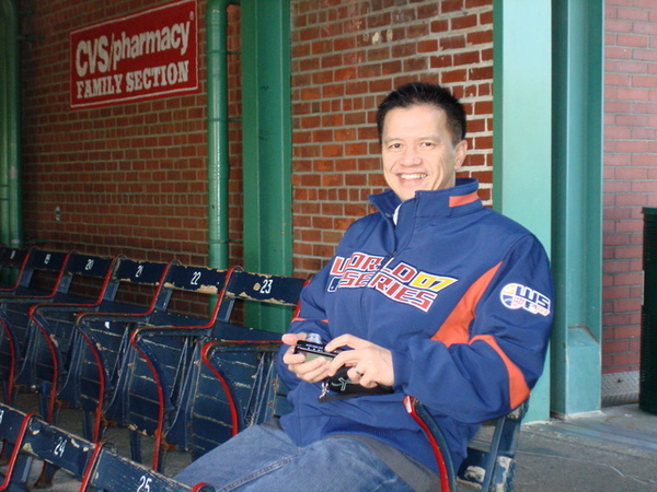 Fenway Park 的木頭椅