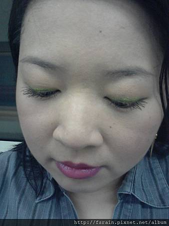 Office Week LOTD-25Apr12-Lime Green Liner wBold Lips-3