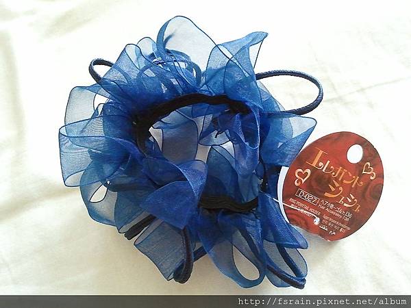 Daiso Hair Accessory-Ring Ponytail Holder-Blue-01