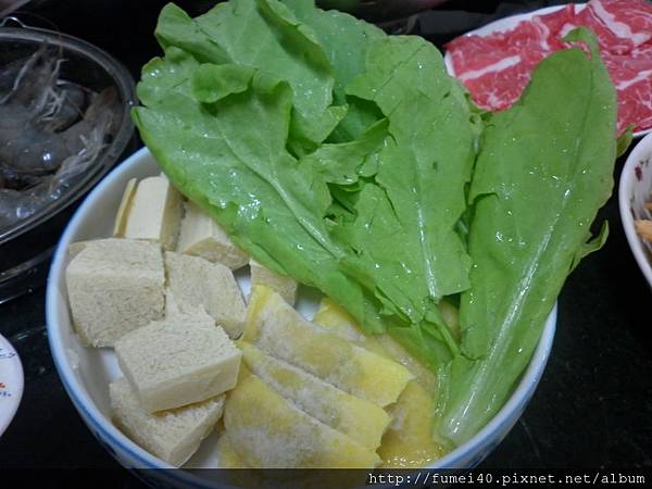 凍豆腐、茼蒿&火鍋料