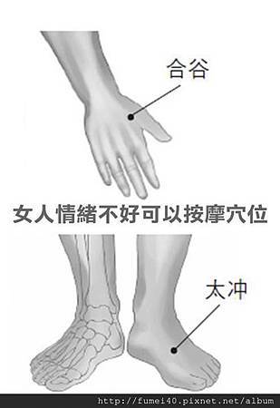 合谷.太冲穴