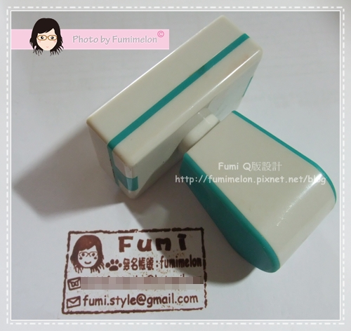 客製化Q版3x5cm藍邊連續印章 (另有紅邊印章可選擇)