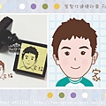 現貨供應：Q版人物 3x3cm正方形連續印章