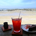 新原海灘，浜辺の茶屋