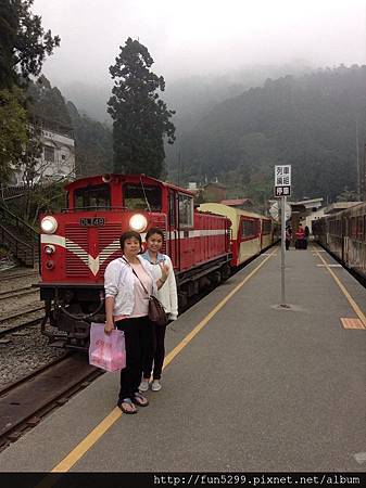 馬來西亞，吉隆坡：秀云，易發，媽媽，在阿里山森林火車站。