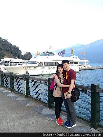 香港 麥先生夫妻，在日月潭-搭遊艇環湖~