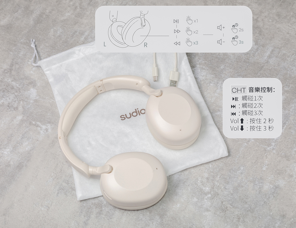 【開箱】 Sudio K2 米白色  ‧ 混合式主動降噪耳罩