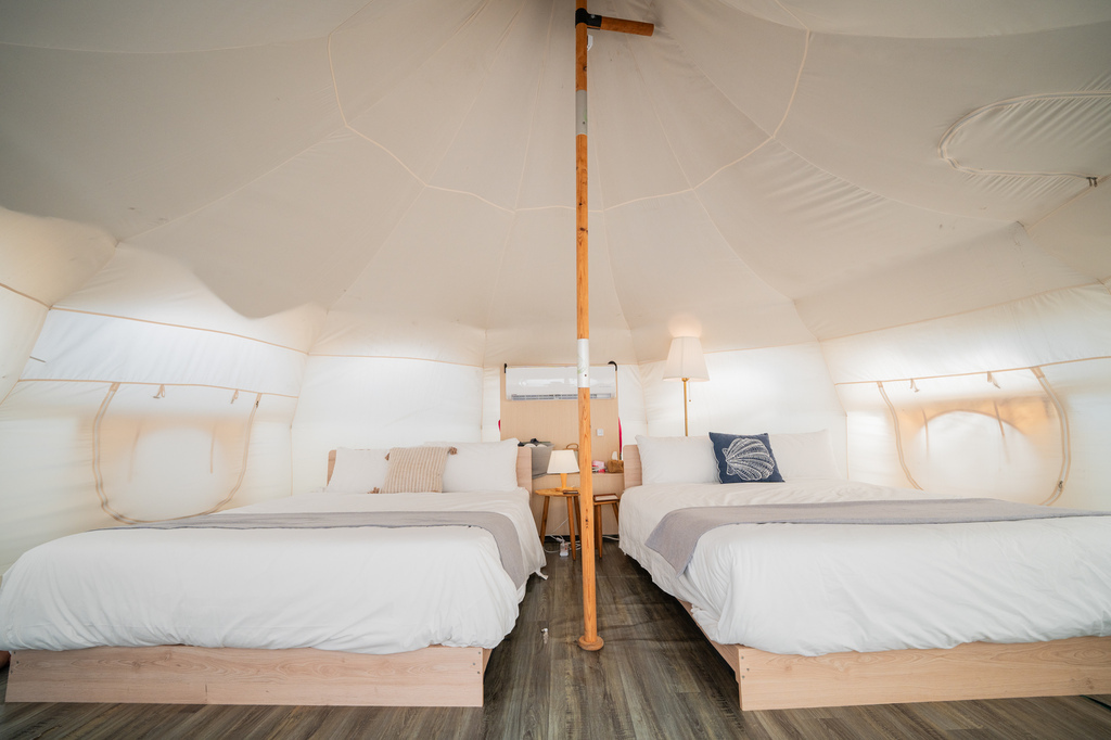 高美濕地豪華露營｜蟬說：夕陽漫漫｜一泊二食｜日式刨冰咖啡廳｜