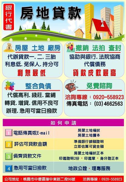 台中二胎借款/桃園房屋二胎/新竹民間二胎 台中二胎借款/桃園房屋二胎/新竹民間二胎