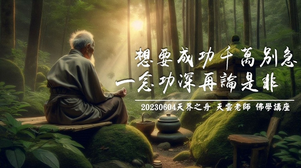 君子以慈育德，以忍養情、益友的四個特質丨天界之舟佛學講座筆記丨想要成功千萬別急 一念功深再論是非丨天界之舟 天雲老師 佛學講座（實用生活禪）禪門公案｜天界之舟地藏道場.jpg