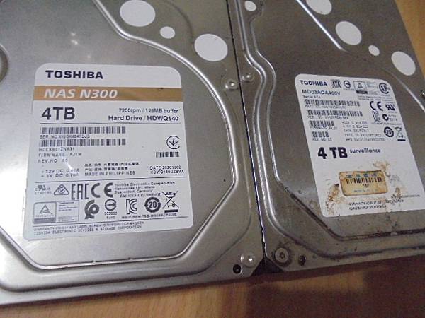 【SATA接座】TOSHIBA東芝4TB硬碟兩顆→3.5吋裸