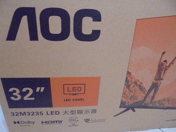 【推薦使用】AOC艾德蒙32M3235纖薄邊框液晶顯示器電視